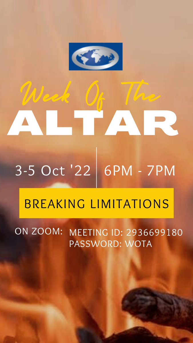 enbramley's tweet photo. Hey ENA, our October edition of WEEK OF THE ALTAR starts today and will end on Wednesday. See you online from 6PM-7PM #everynationalexandra #everynationchurch https://t.co/cK3bjLKCRr