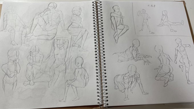 模写14日目
全身など色々。太もも描くのすき 