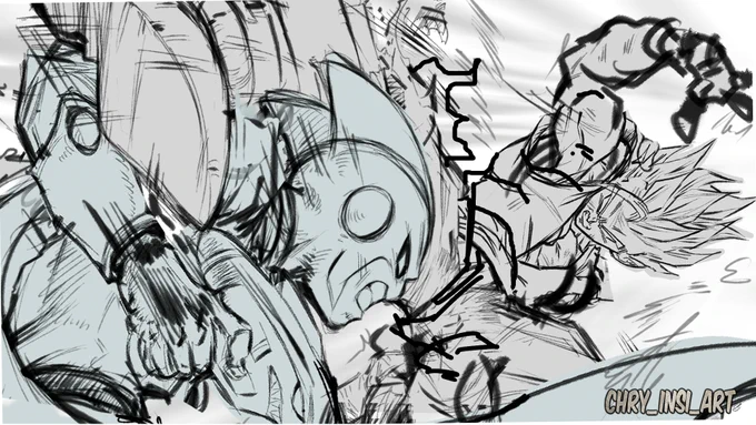 Trying to clean-up an old sketch. Let's see what i can do
#Gohan  #Gamma2 #DragonBallSuperSuperHero 