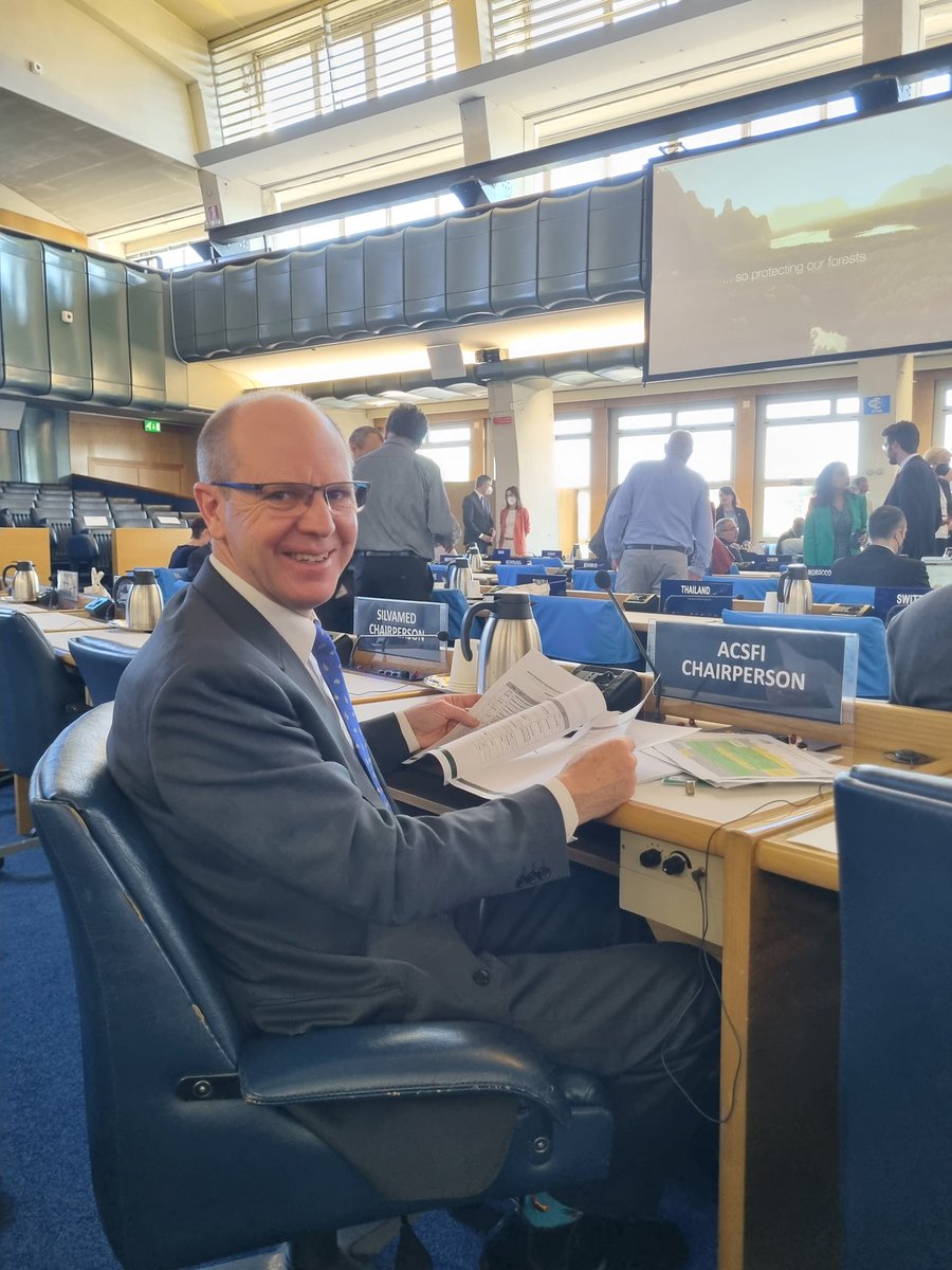 Opening of the #COFO26.  FAO  committe on forests. Pleased to support Advisory Committee on Sustainable Forest Industries. Ross Hampton from Australian Forest Products Association. Chair ACSFI