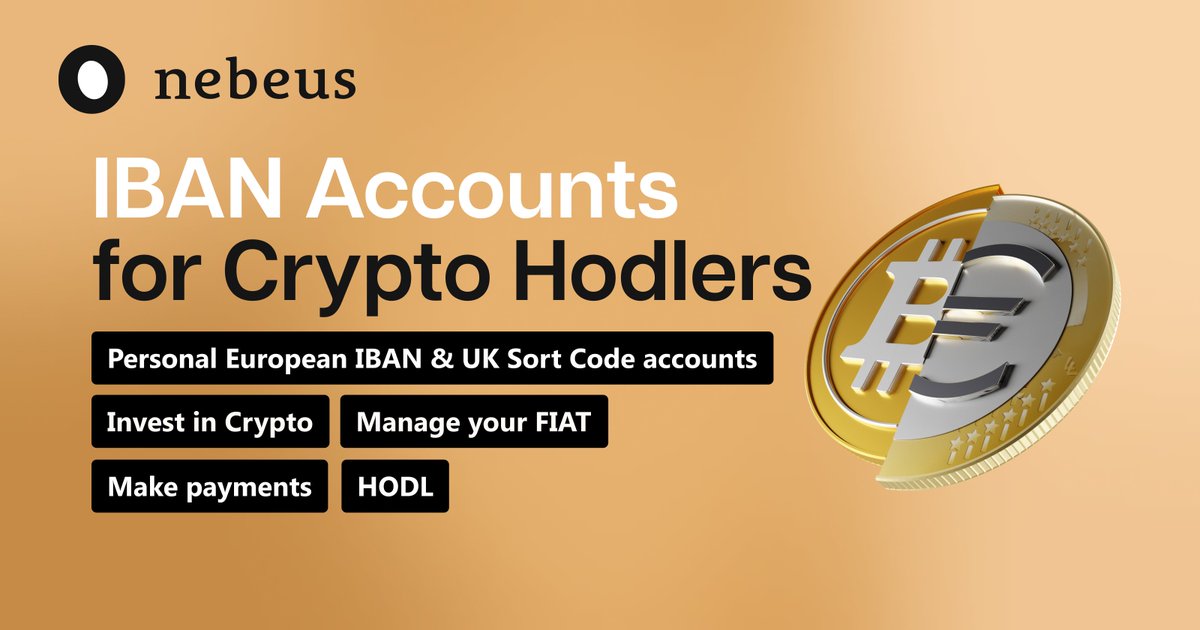 NebeusWorld's tweet photo. Link your #CryptoWallet with your #BankAccount by opening a #MoneyAccount.
➡️Personal IBAN for everyday use
➡️FIAT payments
➡️Crypto investment
➡️HODLing
Bridge your #Crypto and #Cash here: https://t.co/gmCbgjRfvq
#BTC #ETH #LUNC #SHIBA #UNI #WOO #APE #XRP #CHZ #TWT #HT #LINK https://t.co/9U34rWBIrv