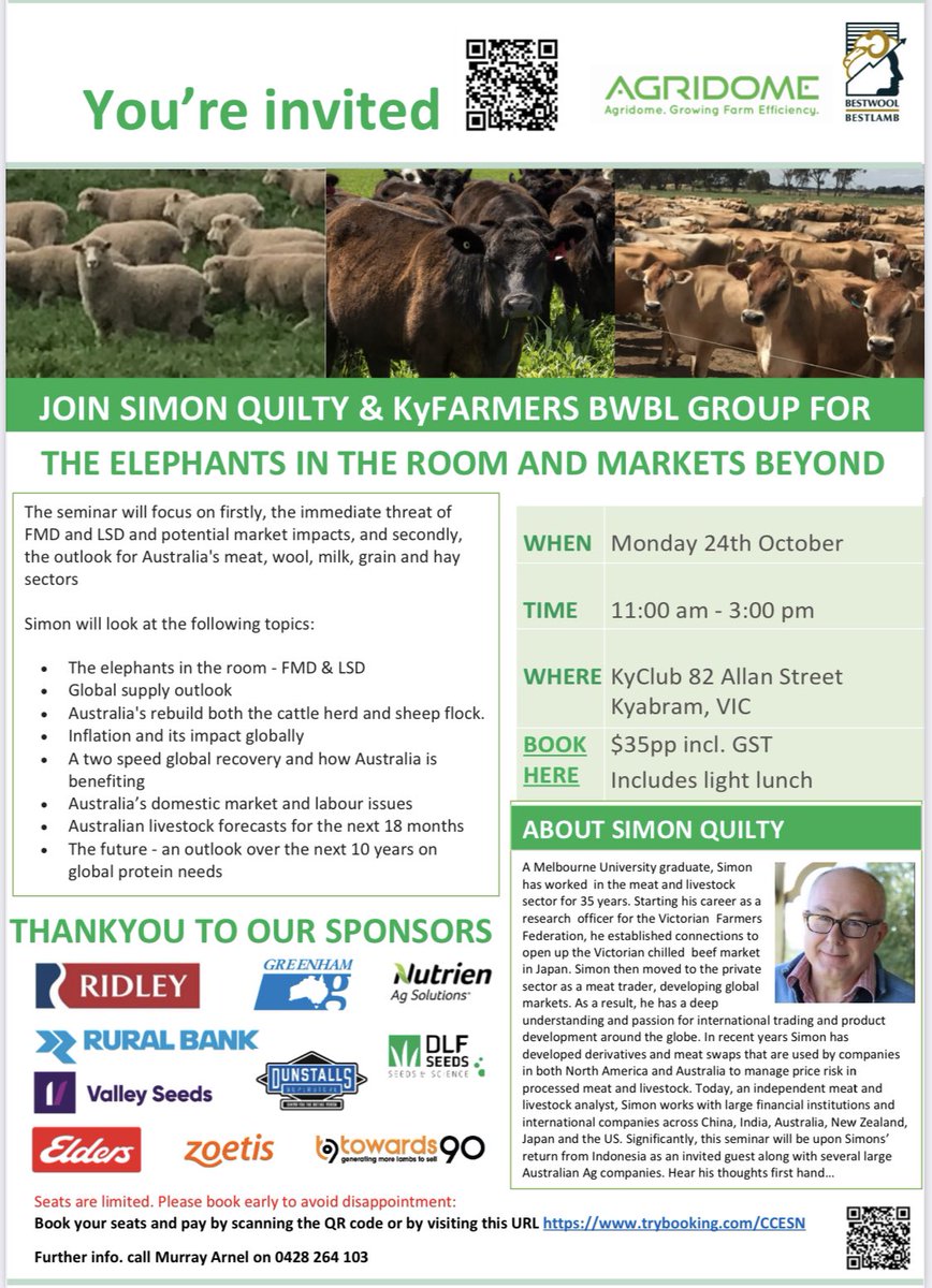 Simon Quilty is speaking in Kyabram on the 24th October. Book your tickets here. trybooking.com/CCESN