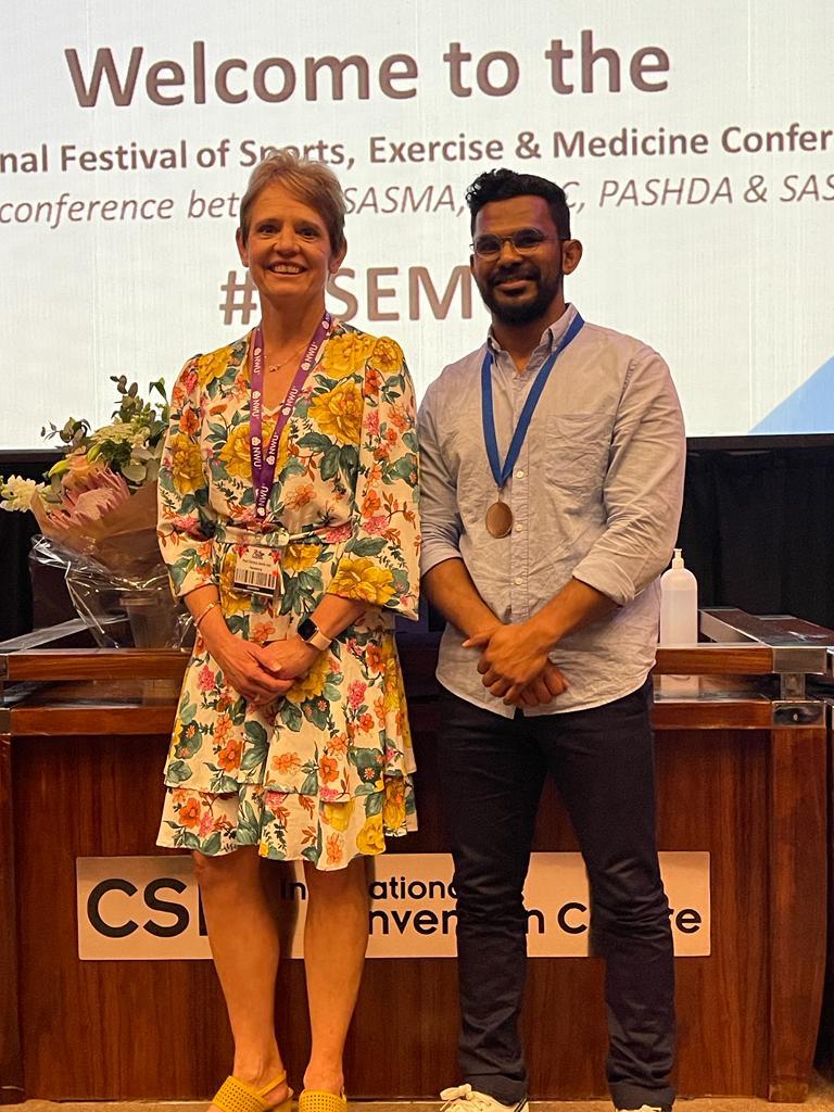 SportsMedUP's tweet photo. @Sharief_H our new @SASMA_ZA president. Looking forward to your leadership ๐โผ๏ธ๐
To @ChristaJVR our past president, thank you for your service #IFSEMC https://t.co/1gTrr8sl7Y