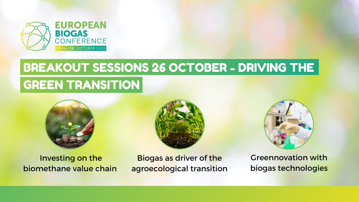📈How can we accelerate the investment in the #biomethane value chain?
🍃What is the role of #biogas in the #agroecological transition?
🔬What are the latest biogas technologies?
Join us at the #EBAConference2022 in Brussels to find out!
Tickets &amp; agenda: bit.ly/3JEUU7D