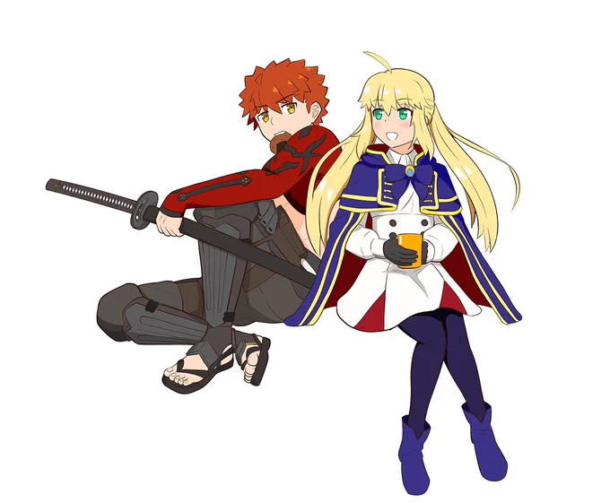 リア友からのリクエストで今回と前回描いた村正とアルトリアをくっつけて見ました。 今度ちゃんとした村キャス描きます ψ(。。)