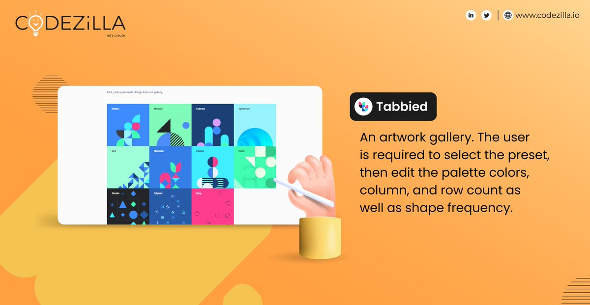 codezillians's tweet photo. We have compiled some of our favorite background generators, comment below which one is your favorite.

 #design #branding #comment #ui #codezilla #codezillatechnologies #background #generator #userinterface #techies #tools #tool #hacks #website #webdesign #bg https://t.co/UDpS6EgiFl