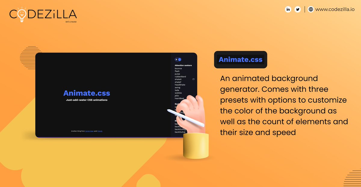 codezillians's tweet photo. We have compiled some of our favorite background generators, comment below which one is your favorite.

 #design #branding #comment #ui #codezilla #codezillatechnologies #background #generator #userinterface #techies #tools #tool #hacks #website #webdesign #bg https://t.co/UDpS6EgiFl