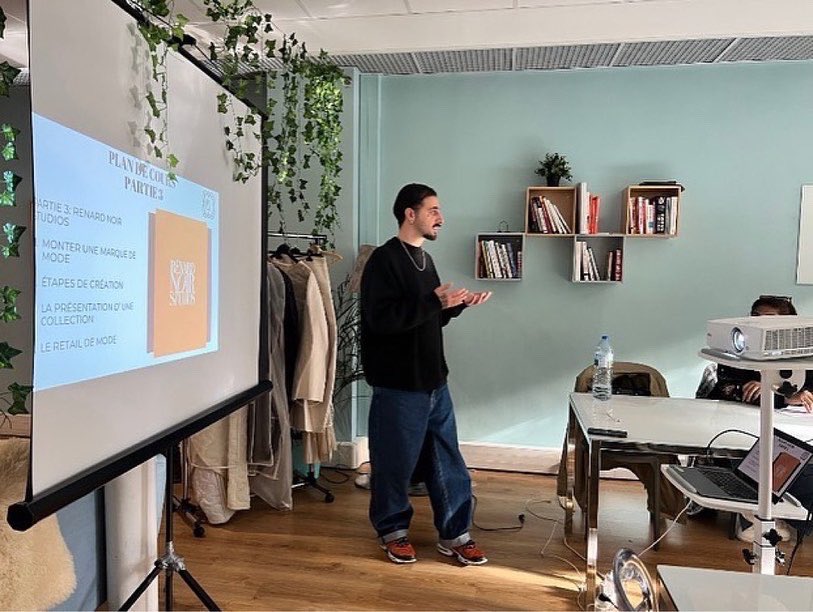 insdpune's tweet photo. Today our students gained practical understanding on what goes behind building a fashion brand and converting it into a sustainable business model. This workshop was hosted by Bruno D'Agostino, Designer of the French brand Renard Noir Studios. 
#theparisproject #paris https://t.co/tnUcKuW0XU