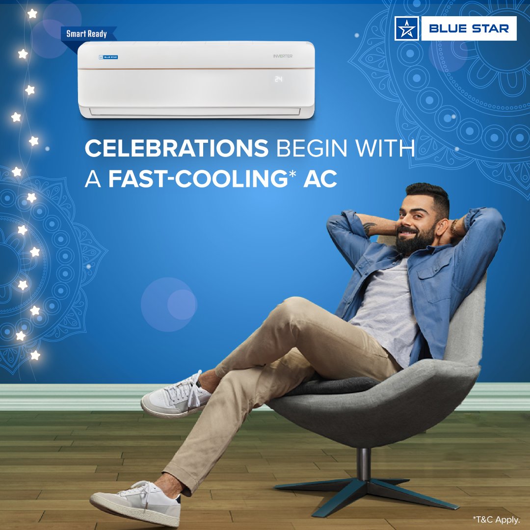 BlueStarLtd's tweet photo. Make this celebration a special one for your loved ones with Blue Star fast cooling AC. To learn more, visit: https://t.co/yyuBSyKiBD
#BlueStar #FastCoolingAc #FestiveMood #FestiveVibes #Celebrations #Gifting #BlueStarAC #Cooling #Ac #aircooled_world https://t.co/Gc1bQpvWHL