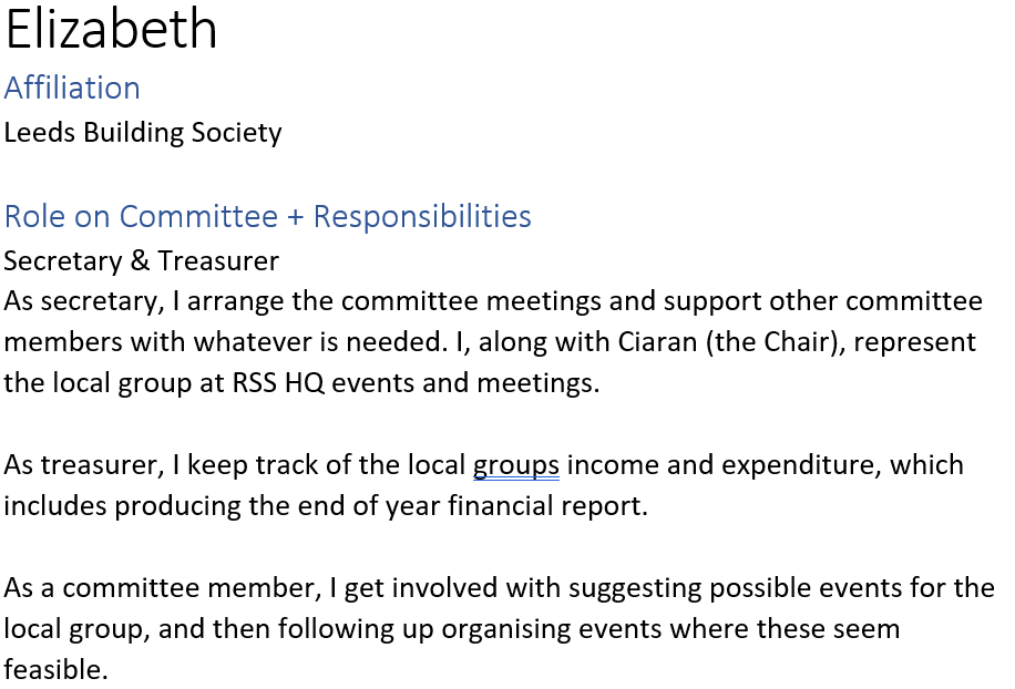 RSSLeedsBrad's tweet photo. Last and certainly not least, we have our Secretary and Treasurer, Elizabeth Boggis

If her story makes you think of nominating yourself, just DM or email us with ≤ 300 words explaining your background and why you are interested:
leedsbradfordlg@rss.org.uk https://t.co/r7egyWFNCN