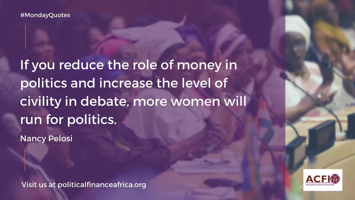 AcfimAfrica's tweet image. #MondayQuotes
#MoneyinPolitics
#CampaignFinanceReforms