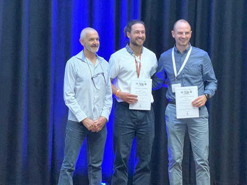 SportsMedUP's tweet photo. Congrats to @SportsMedUP students that received #IFSEMC awardsโผ๏ธ
Scientific oral presentations:
1st Carel Viljoen (PhD research)
3rd Jordan Leppan (MSc research)
Student mini conference:
1st Hanlie Pienaar (MSc research)
Clinical cases:
3rd Lee Pillay
PROUD of you allโผ๏ธ๐โจ https://t.co/A7BO6V8O5u