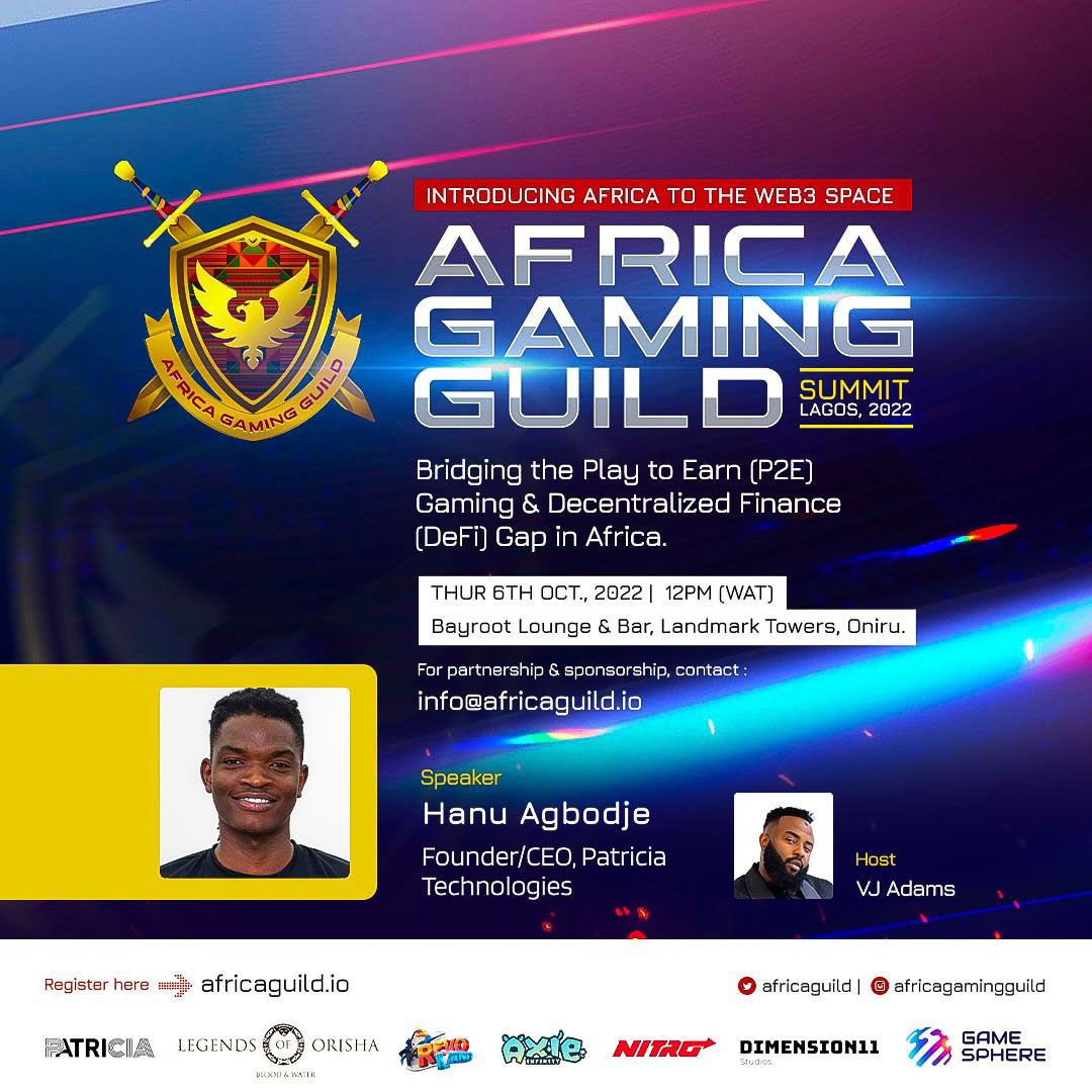 Africaguild's tweet photo. @Fejizzy CEO and Founder of @PatriciaSwitch has been confirmed to speak at the event.

Kindly visit the link on bio to book a free seat at the event
🔥🔥🔥🔥🔥🔥🔥🔥🔥 https://t.co/kvGTRTgWuB