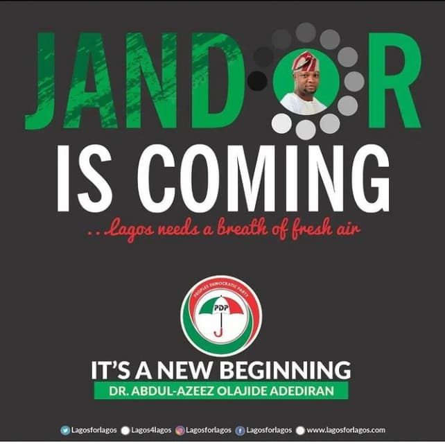 Loading... 

Lagos deserves better.
Let's keep hope alive.
It is time. <a href="/officialjandor/">Dr. Azeez Olajide Adediran</a> is coming.

PDP...Power to the People 

#jandorforgovernor
#jandorfunke2023
#jafuneko23
#jandor4pdp
#itistime
#MondayMotivation