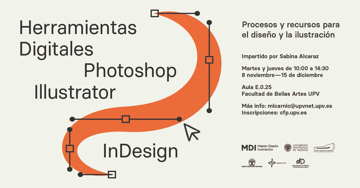MDI_UPV's tweet photo. ¿Quieres aprender a manejar Photoshop, Illustrator e Indesign? 🖥
🛠 Lanzamos este curso, impartido por @SabinaAlcaraz  para aprender estas herramientas de forma profesional.
Más info en: https://t.co/HbZYTzaOZW https://t.co/Zoqq2NZjnR