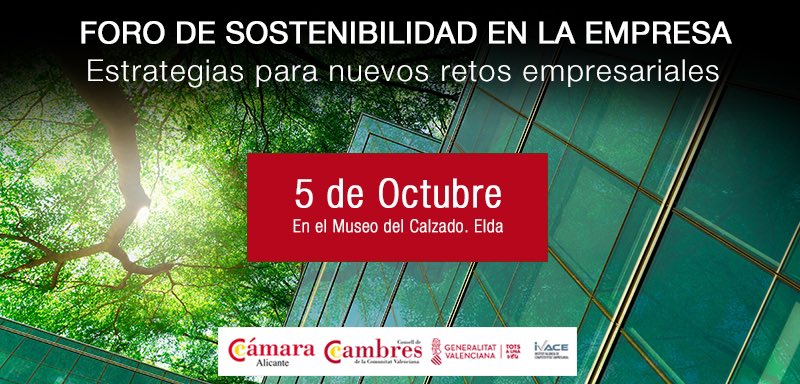 💡 𝐅𝐨𝐫𝐨 𝐝𝐞 𝐬𝐨𝐬𝐭𝐞𝐧𝐢𝐛𝐢𝐥𝐢𝐝𝐚𝐝 𝐞𝐧 𝐥𝐚 𝐞𝐦𝐩𝐫𝐞𝐬𝐚: “𝐄𝐬𝐭𝐫𝐚𝐭𝐞𝐠𝐢𝐚𝐬 𝐩𝐚𝐫𝐚 𝐧𝐮𝐞𝐯𝐨𝐬 𝐫𝐞𝐭𝐨𝐬 𝐞𝐦𝐩𝐫𝐞𝐬𝐚𝐫𝐢𝐚𝐥𝐞𝐬”

✅ Miércoles 5 de octubre de 9 a 17 horas,salón de actos, Museo del Calzado de Elda.

ℹ️ bit.ly/3e2K3cu