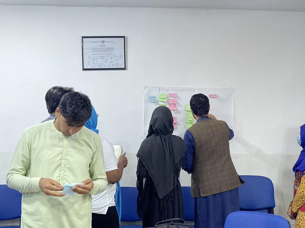 Conducting my first Design Thinking workshop with #UReporters in Afghanistan. 

This workshop will give our U-Reporters an opportunity to look at the challenges faced on the platform and offer solutions from a community based perspective. 

Cc <a href="/minulimbu/">Minu Limbu</a> 
<a href="/kolaladejobi/">kola ladejobi</a>