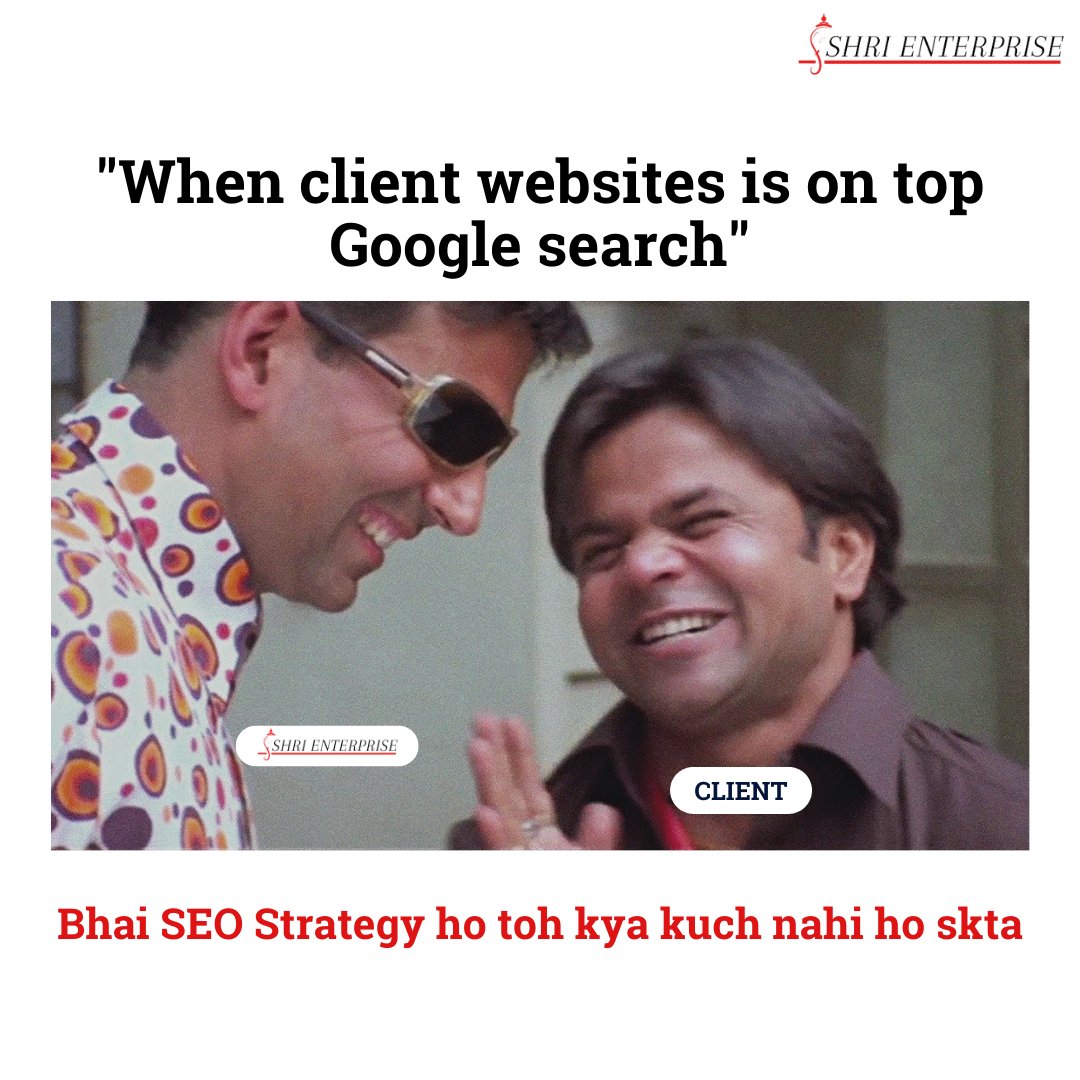 shrienterprise_'s tweet photo. "When client websites is on top google search"
.
.
.
.

#AkshayKumar #rajpalyadav #herapheri #seo #meme #shrienterpriseagency https://t.co/Rtdo2PMr8U