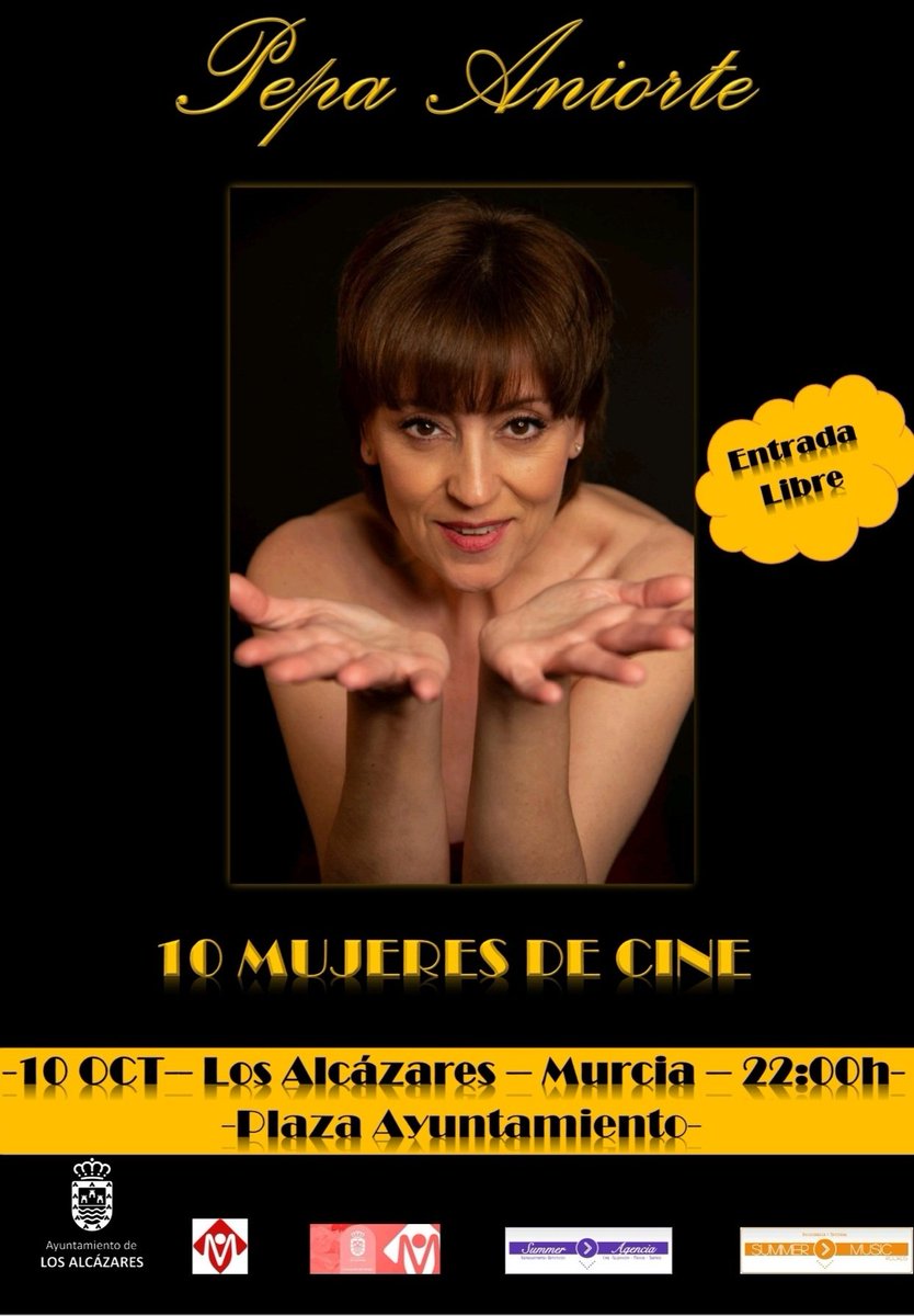 Nos vemos el próximo lunes 10 de octubre en #LosAlcazazares #Murcia
#10mujeresdecine