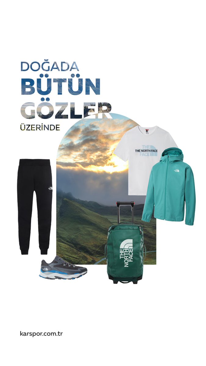 The North Face bu sonbaharda yeşilin tonlarıyla sizi doğanın kalbine götürüyor. 💚The North Face ürünlerini Kar Spor’da keşfedin.👍 #KarSpor #TheNorthFace #DoğadakiKombinim