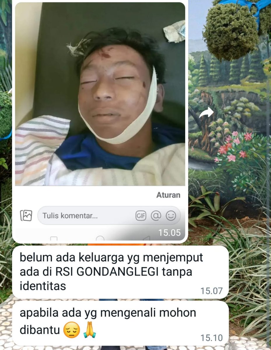 Jenazahnya msh di RS Gondanglegi, belum ada keluarga yg menjemput