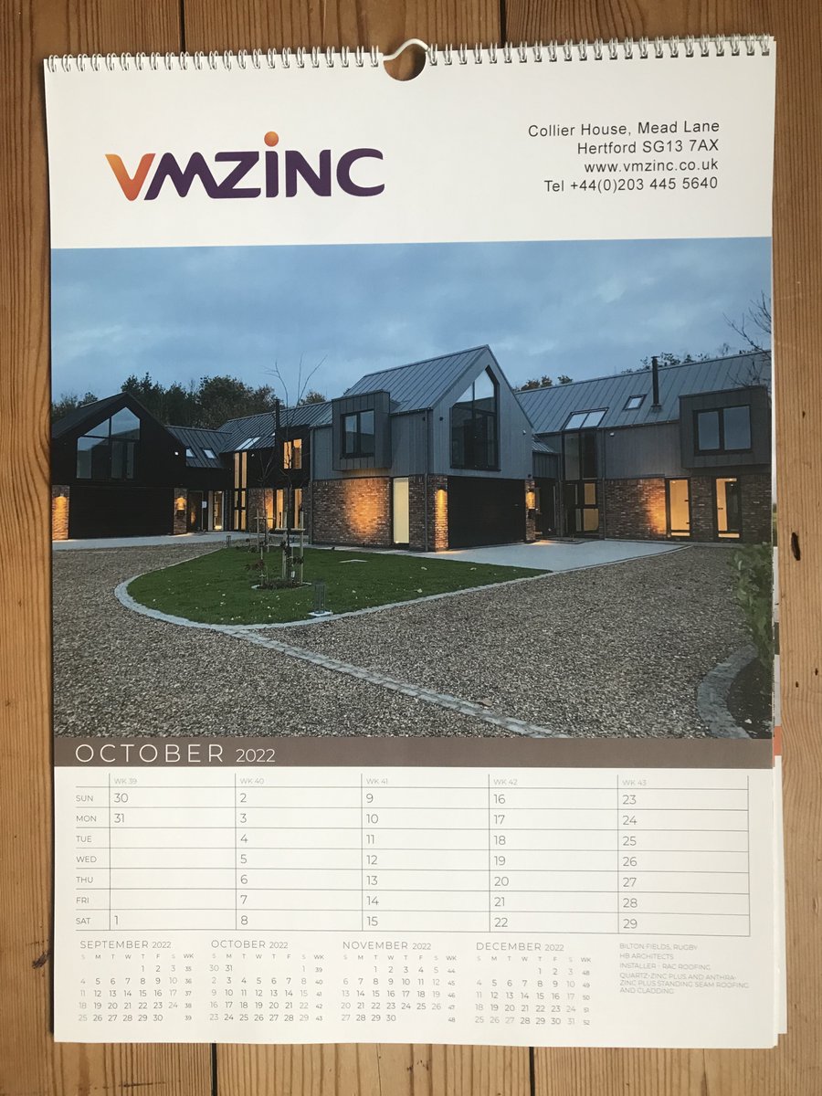Already October, <a href="/RacRoofandClad/">RAC Roofing & Cladding Specialist Ltd</a> installed <a href="/VMZINCUK/">VMZINC</a>  standing seam #roofing and #facades on this project by @HBArchitects1 
hb-architects.co.uk/project/bilton…