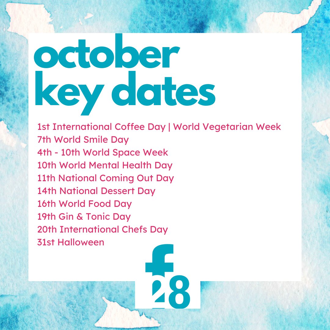 ✨ Save this post for content ideas ✨

Struggling with post ideas this month, we've got you covered. Let us know what you'll be celebrating this month! 👻👻

#Cullompton #SocialMediaMarketing #SocialMediaMarketingTips