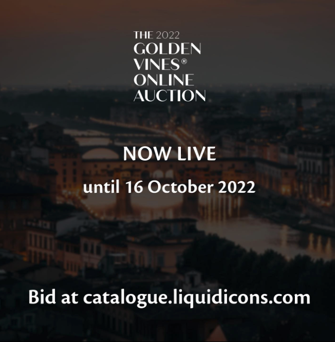 The 2022 Golden Vines® Online Auction is now live!

Place your bids and view the official catalogue at catalogue.liquidicons.com