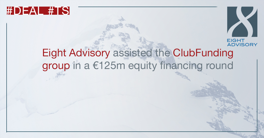 Eight Advisory (@8advisory) on Twitter photo .<a href="/8Advisory/">Eight Advisory</a> assisted the <a href="/ClubFunding1/">ClubFunding</a> in a €125m equity financing round.
👏 Congratulations to our team!
For more information : 8advisory.com/en/eight-advis… .<a href="/8Advisory/">Eight Advisory</a> assisted the <a href="/ClubFunding1/">ClubFunding</a> in a €125m equity financing round.
👏 Congratulations to our team!
For more information : 8advisory.com/en/eight-advis…