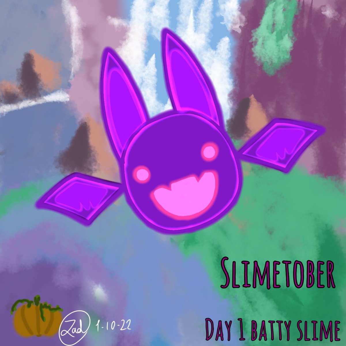 Zadaviii's tweet photo. Day 1 of Slimetober!
Slimetober is here! Batty slime is first on the list!
Time: 57 min
#slimetober #slimerancher #slimerancher2 #sr2 #sr #slimerancherfanart #battyslime https://t.co/3XxSfauySz