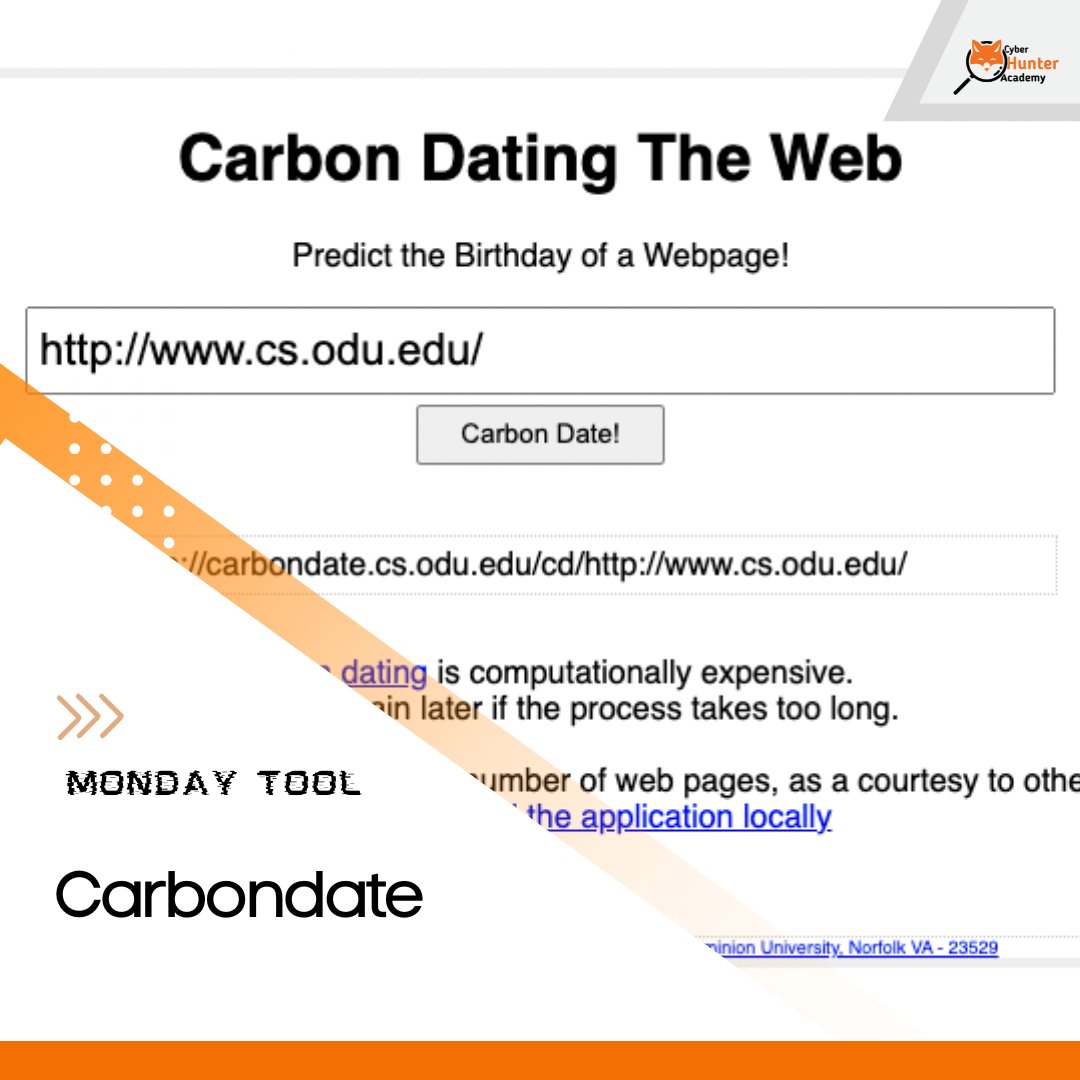 CyberHunterSec's tweet photo. 🔎 Llega una nueva entrega de los Monday Tools 🔎
Hoy hablamos de Carbondate.
#mondaytool #tool #cybertool #cyberhunter https://t.co/XbQl2dH0uC