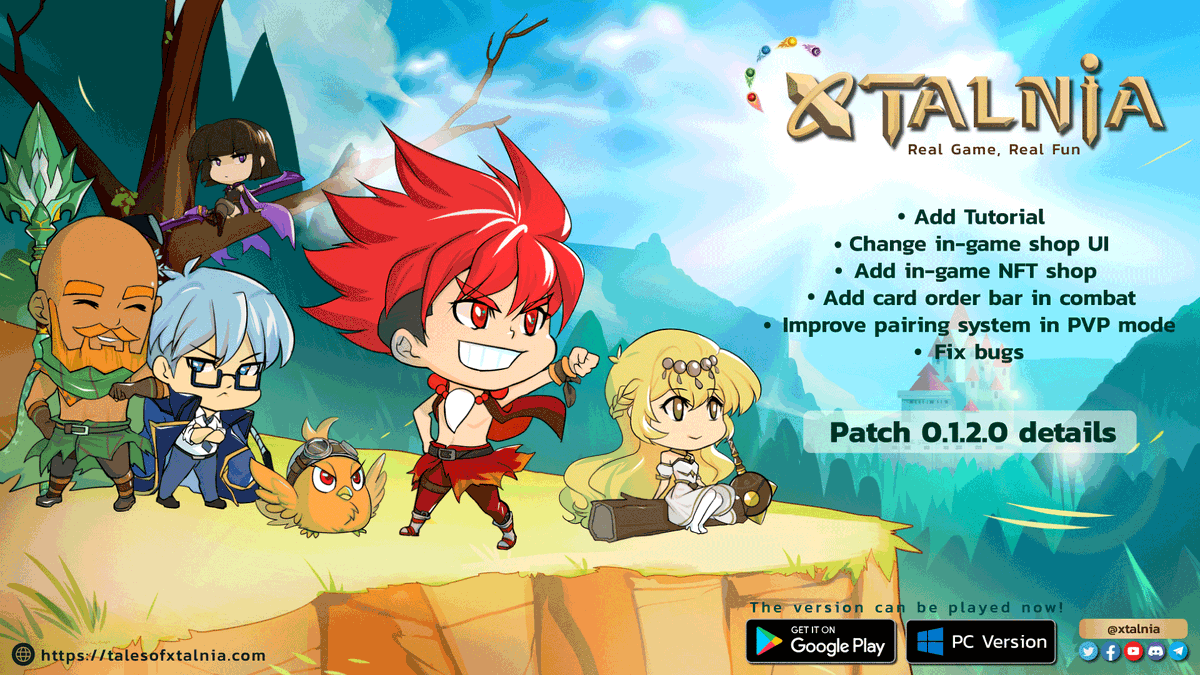 Saen_D1999's tweet photo. Patch 0.1.2.0 Complete update already. ⚔️
📌 Details
- Add Tutorial (New player)
- Change in-game shop UI
- Add in-game NFT shop
etc.

Play Now🔥 : https://t.co/DTYiTMTQyu
WebGL : https://t.co/1iAo0KAF0G

#xtalnia #freetoplay #PlayToEarn #GameFi #P2EGame https://t.co/H4GCvGUDhc