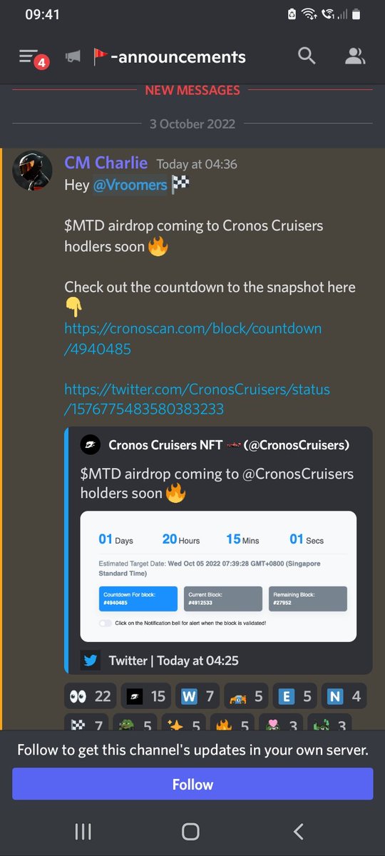 RaachRach's tweet photo. $mtd Airdrop for #cronoscruisers πππ₯π₯ #crofam https://t.co/B895CRmJOT