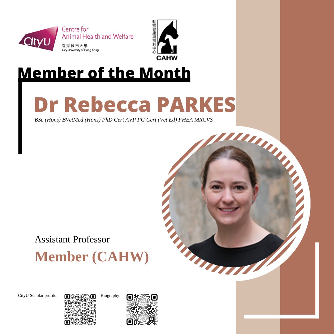 #MemberoftheMonth Dr Rebecca Parkes is an #equine veterinarian advocating #AnimalWelfare, her recent #research works investigate load-carrying in donkeys and gait asymmetries in horses. As an Assistant Prof, Dr Parkes is passionate about #educating the #vet students. #VetEd