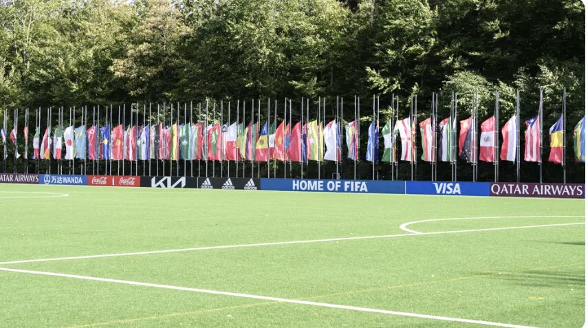 andytedi's tweet photo. Flags fly half-mast at FIFA headquarters in tribute to those who lost their lives at the Kanjuruhan stadium in Malang,Indonesia .
At least 180 people killed in this 2nd. largest world’s soccer victims in history .
#PrayForKanjuruhan .
#prayforindonesia https://t.co/NgyjOzsheU