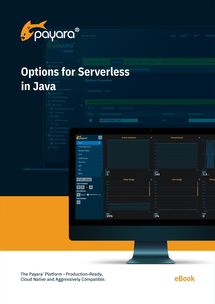 Payara_Fish's tweet photo. Our new free eBook provides explanations of, pros & cons, & vendors, for:
- Function As A Service #FAAS
- Automated #CloudProvisioning Services
- Managed Container Services
- New Options for @JakartaEE #Serverless – i.e. Payara Cloud!
https://t.co/oZA4hKG5f0 #CloudNative https://t.co/gr3FQrMDY7