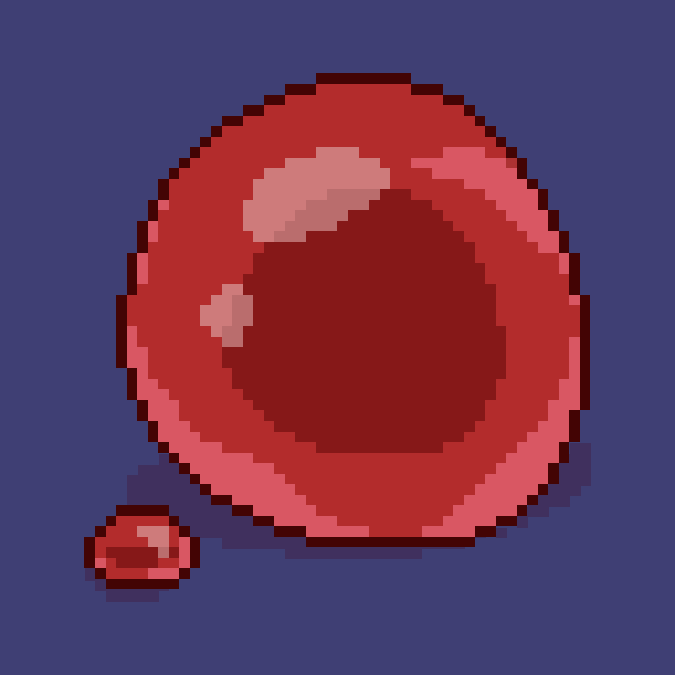 pxlpuncher's tweet photo. .@Pixel_Dailies Post #3: Bloodstone

Formed within thick concentrations of fresh blood, lit under the light of a red moon. A jewel that is particularly coveted by vampires for its complimentary effects with their powers.

#Pixel_Dailies #pixelart #jewel https://t.co/C1pxh12sVa