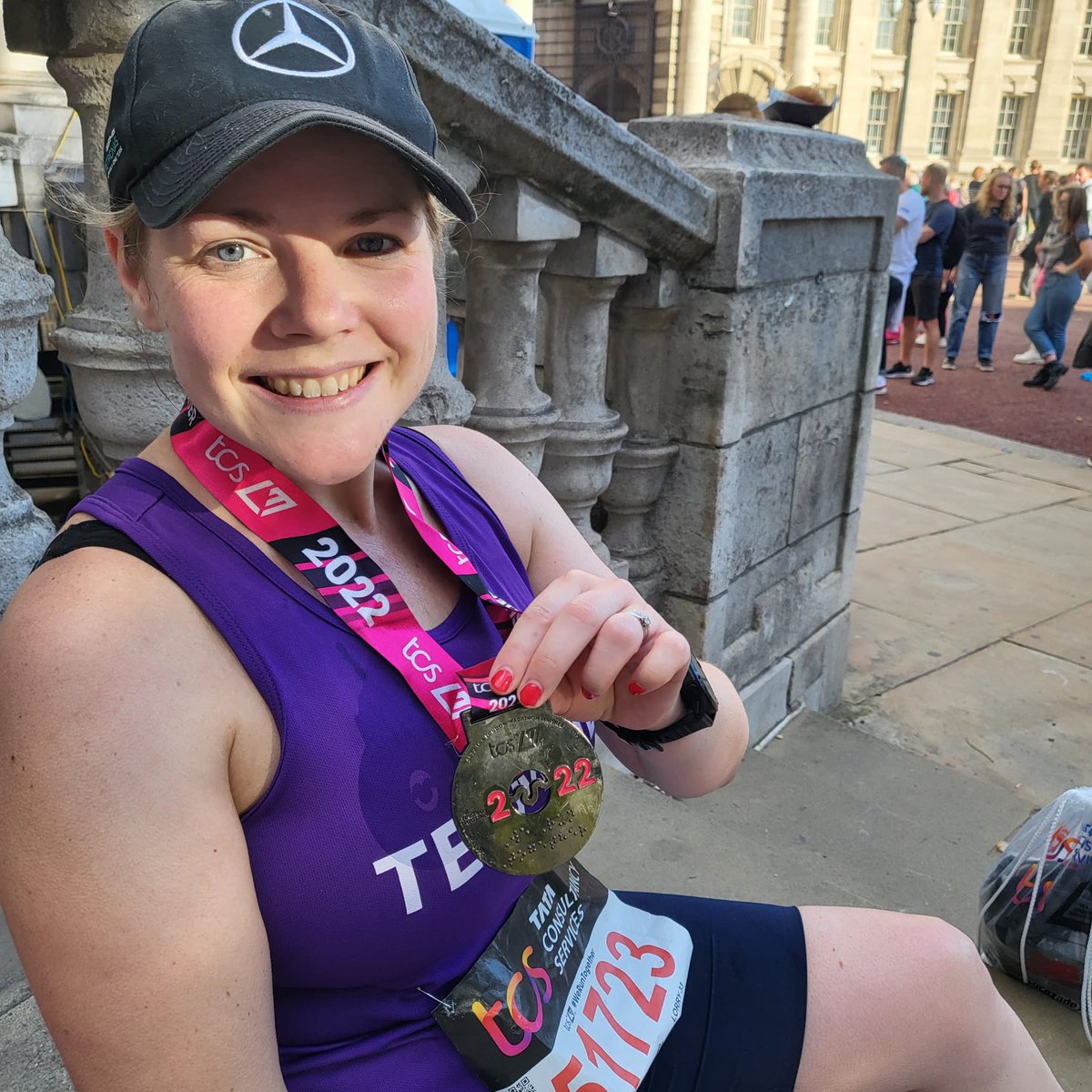 FINISHED! Possibly the hardest run ever, not my finest but well worth the pain and blisters for the £4k <a href="/lucy_lucyt/">Lucy Taylor</a> and I have so far raised for the amazing <a href="/EastHeadway/">Headway East Northants</a> Thank you for all the support along the way. #LondonMarathon2022 #WeRunTogether #NeverAgain