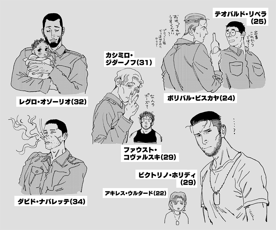 みんなの姓と年齢書いたけど覚えなくていいです 