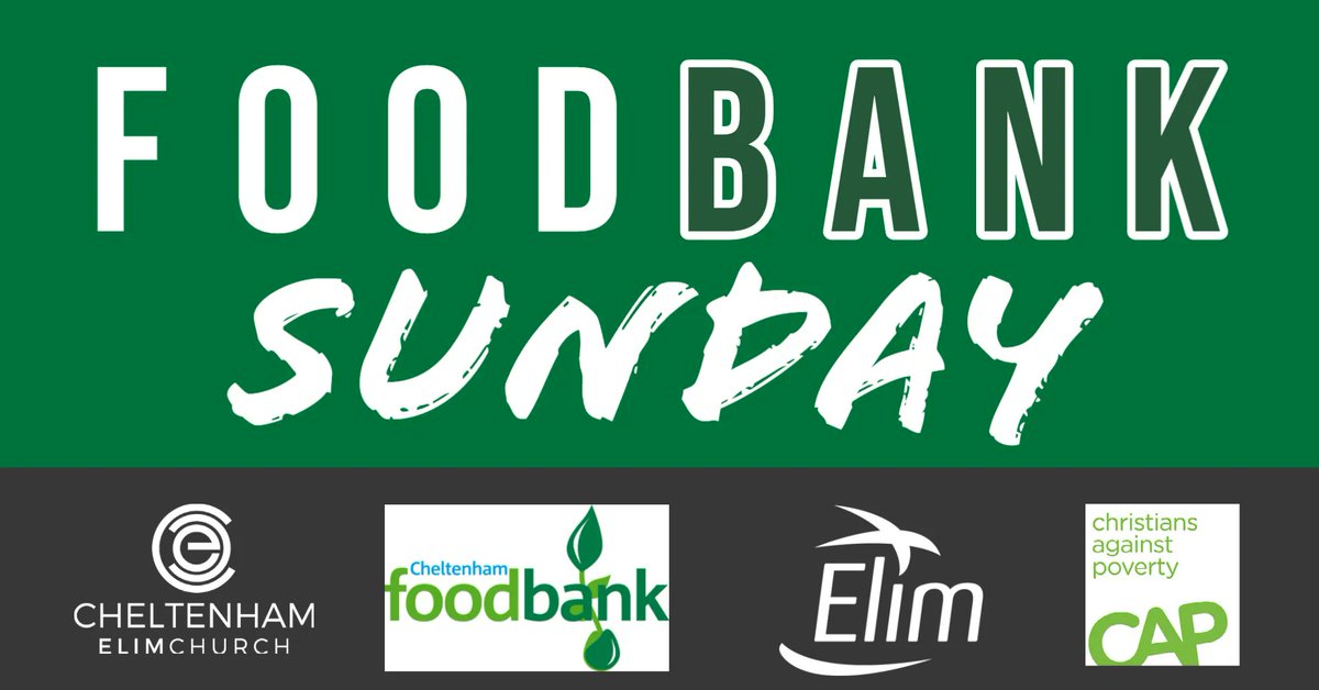 This Sunday during our family service we'll be focusing on the work of the Foodbank and the work it is doing throughout our town.

As a part of the service we'll be collecting food for the foodbank in Cheltenham

#foodprovisioncheltenham #cheltenhamfoodbank @cheltenham_foodbank