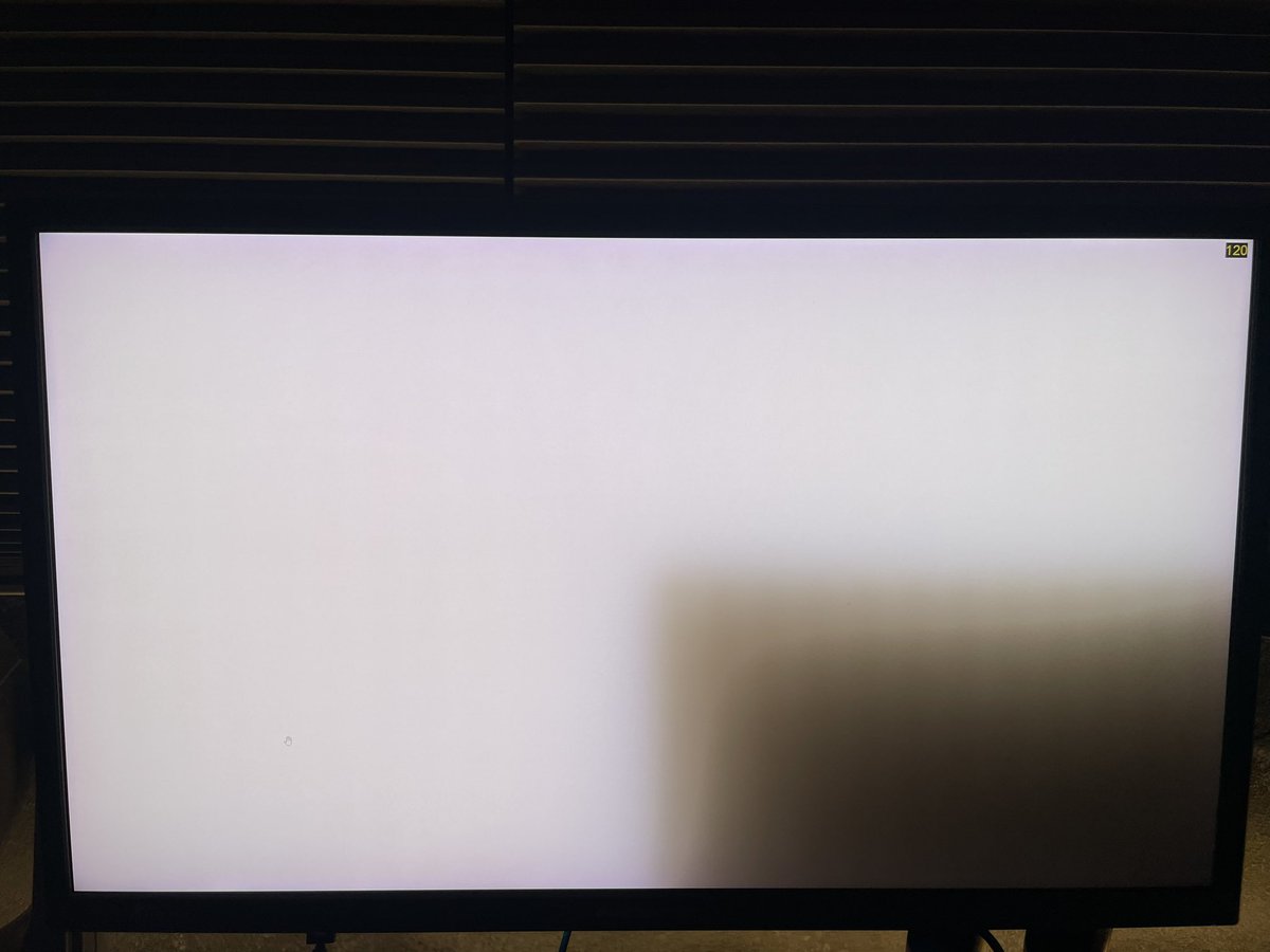LogicallyLazy's tweet image. Thought my monitor gave up on me one night when a quadrant of my backlight stopped working. Warranty was already expired. Luckily it worked again the next day
