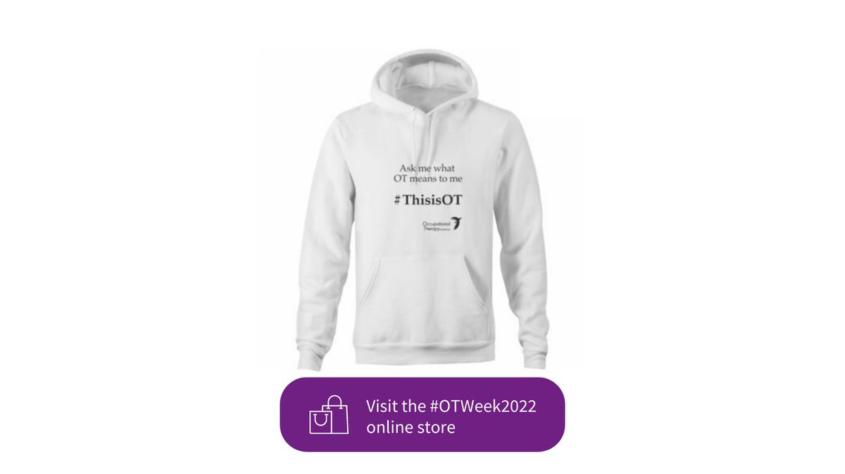 Look good while supporting #OTWeek2022 😎💜 OT Week runs from 24 - 30 October 2022 so get in quick to order your t-shirt, polo or hoodie and help celebrate the amazing work of OTs in our community! 🛍 Shop now via bit.ly/otweek2022-mer… #WhatOTMeansToMe #ThisIsOT #OTWeek