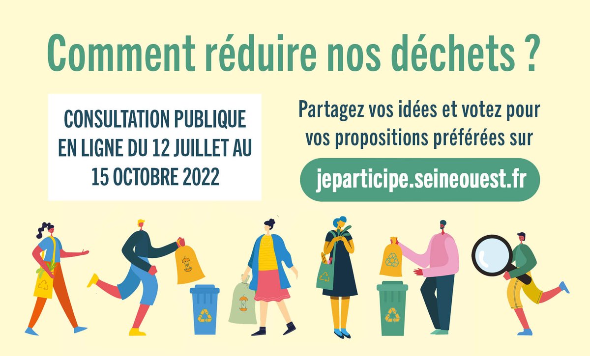 #MondayMotivation ♻️ Vous avez des idées pour réduire les déchets ménagers ? Partagez-les en participant à notre consultation en ligne sur le PLPDMA ! 💬 Rendez-vous sur ➡️ jeparticipe.seineouest.fr/project/plpdma…