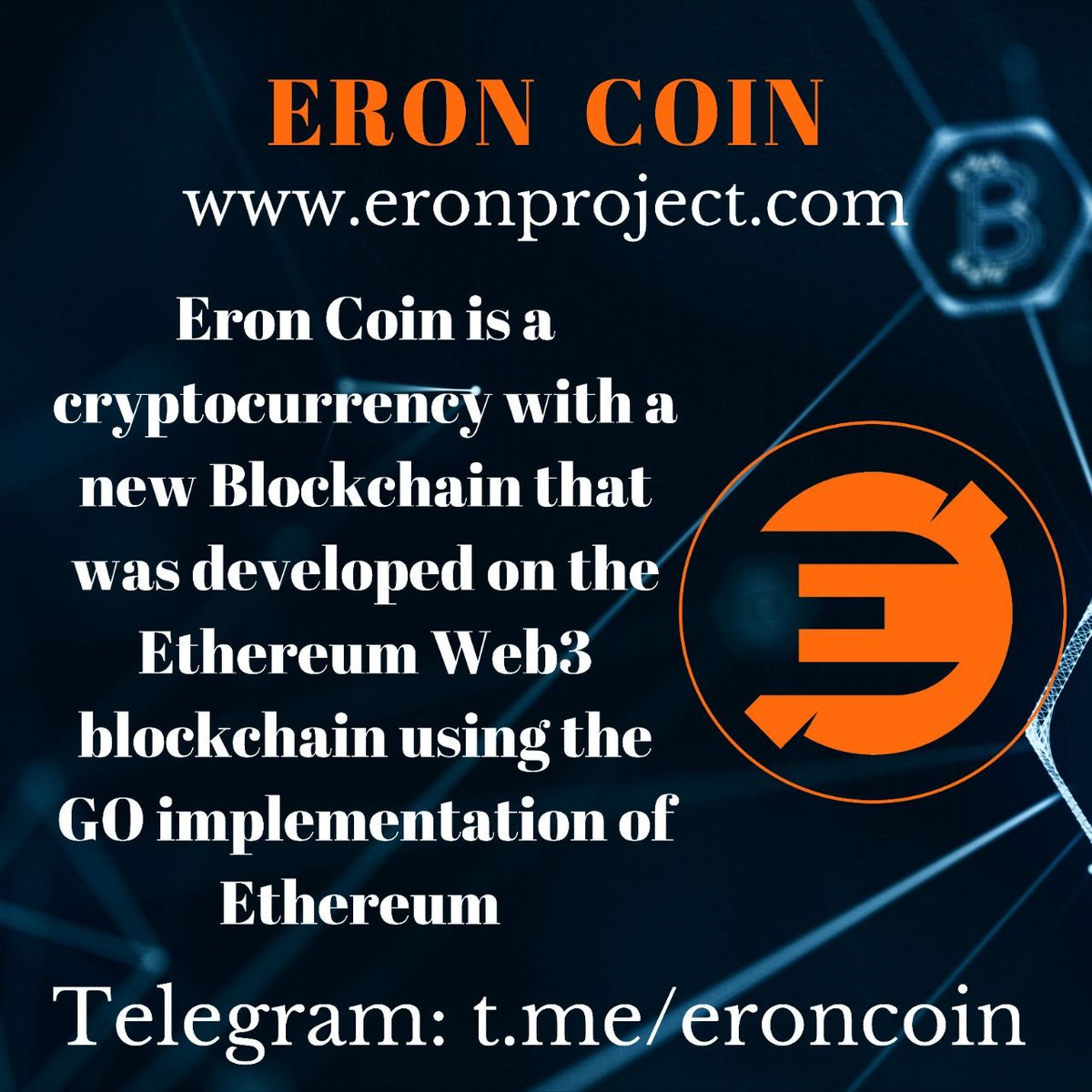 EronProject's tweet image. The #ERON network is developing! Update and news soon!

Website: eronproject.com 

Telegram: t.me/eroncoin 

#eron #eronblockchain #eronwallet #eronbit #blockchain #CryptoNews #Cryptocurency #cryptocurrency