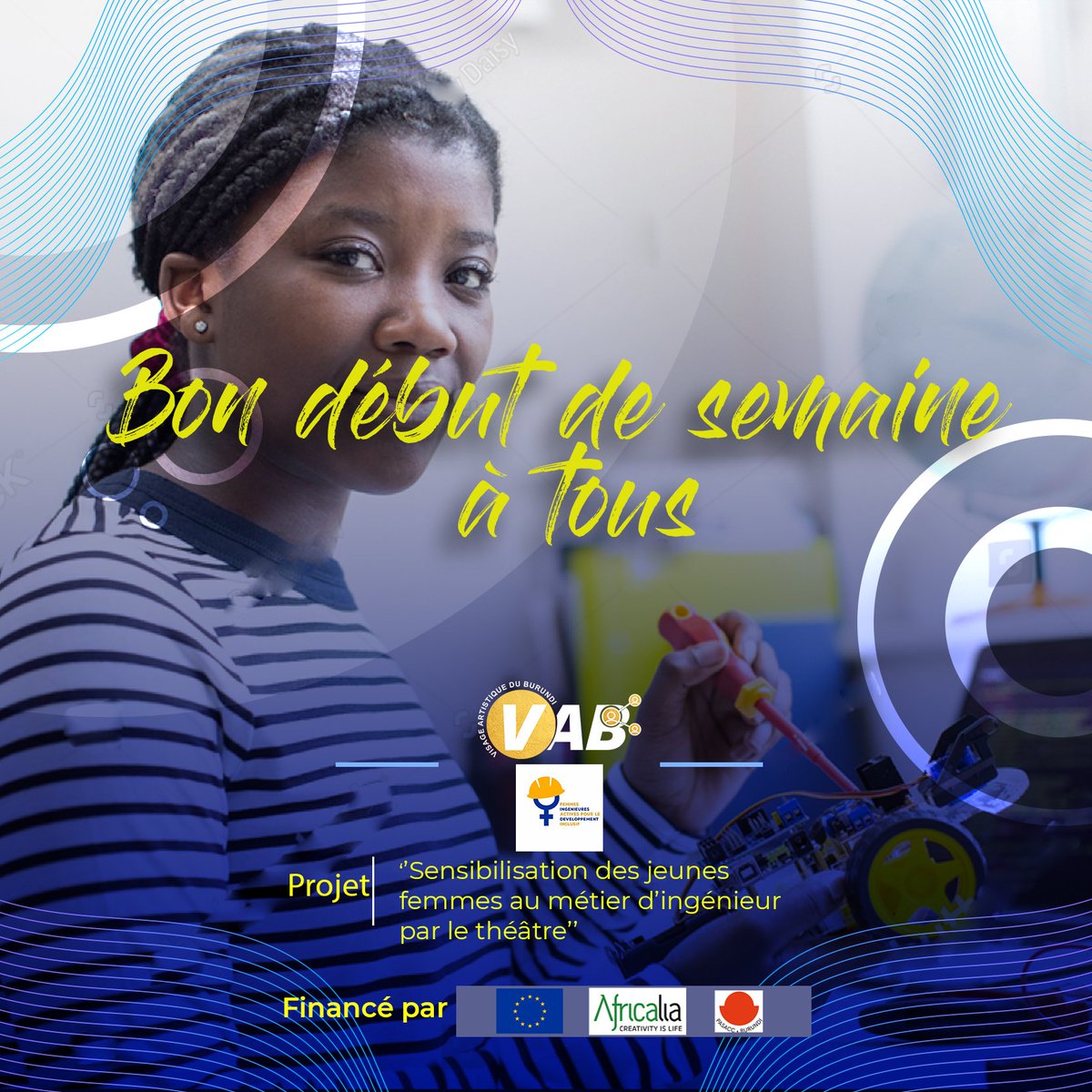 FiadiBdi's tweet photo. "Le défi de chaque lundi est de maintenir la même vitalité dans chaque jour de la semaine."
#BonneSemaine #FIADI #VAB #Pasacc #Burundi https://t.co/qPz0Wiu2GS