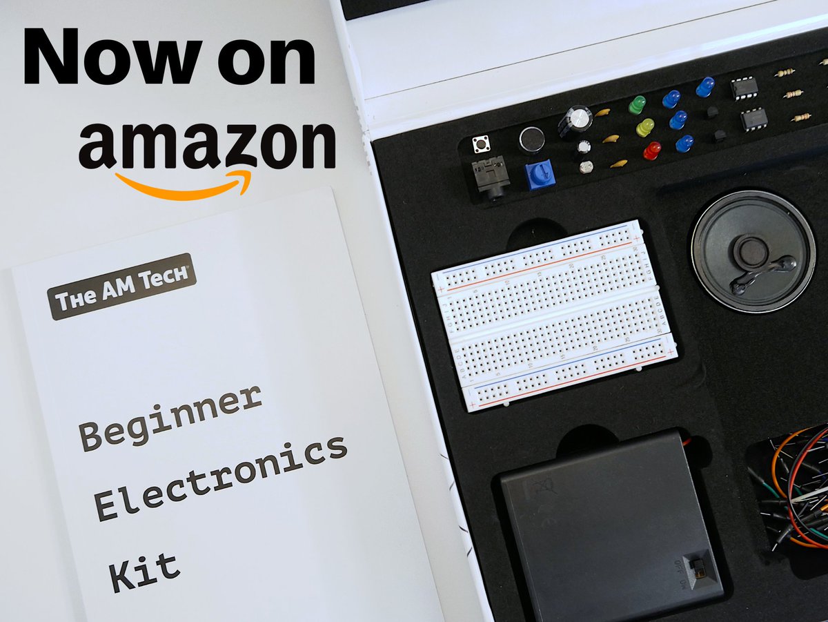 AMTech_Circuits's tweet image. It's been a long journey to get here...
The AM Tech Introduction to Electronics Kit is now available on Amazon! Build your own Night Light, Music Blaster and much more. No experience necessary.