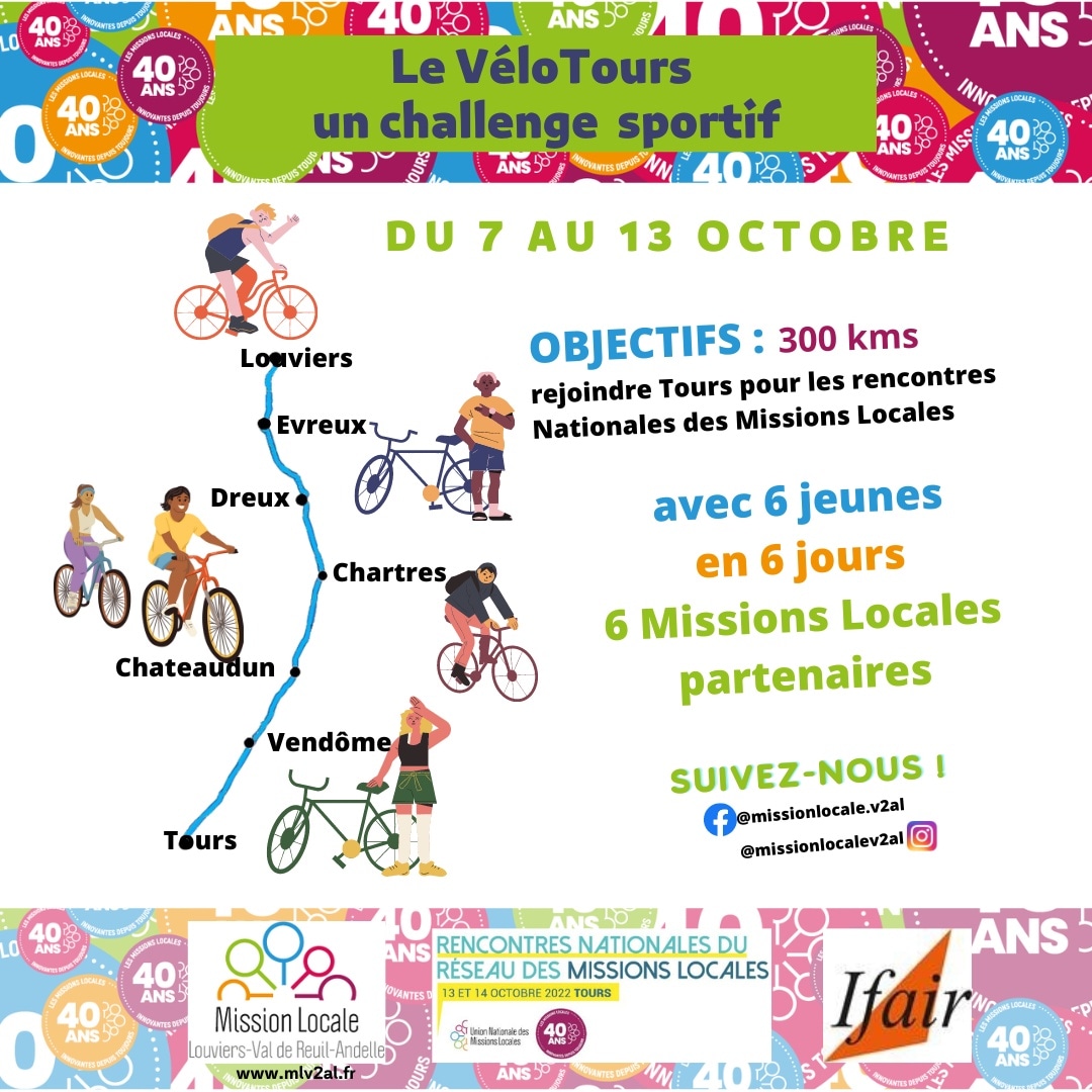 JLefrancois76's tweet photo. Le 7 octobre 7 #jeunes de la Mission Locale prendront le départ pour #Tours en 🚵‍♀️.  #40ansml @UNmissionlocale @ML_duDrouais @28_milos @mltouraine @ARML_NORMANDIE @valdereuil_info @villedelouviers @DepecheLouviers @RadioEspace @Tendanceouest76 @OuestFrance https://t.co/kRHsoZvOvS
