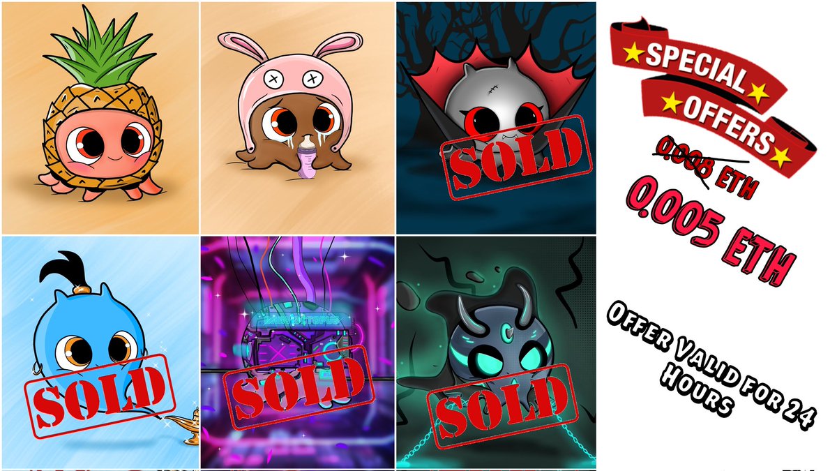 4 SOLD Just in 2 Hours 🌞🙏❤️

🎉Hurry Only 2 Left 🔥
Price 0.005 Only 🎊

All are Rare Baby Octopus 🎉🔥

#NFTcollections #NFTCommuntiy