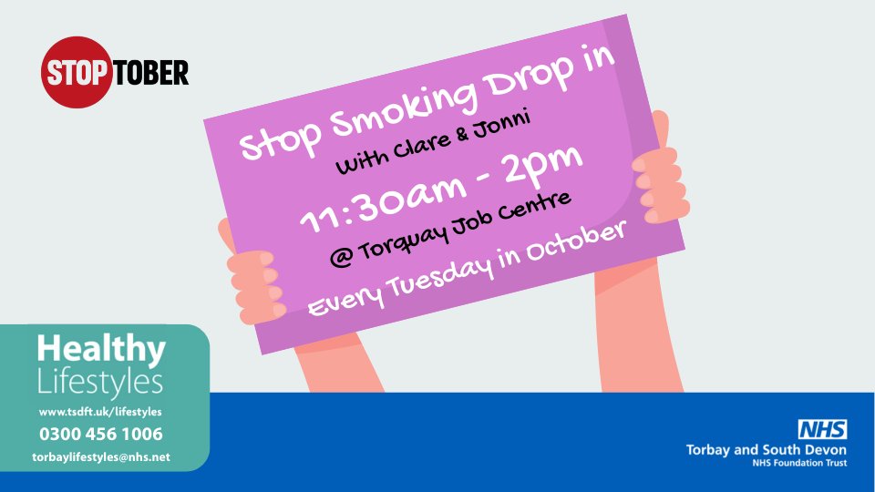 Torbay Healthy Lifestyles on Twitter "🚭 Stop Smoking Drop In 📍 Torquay