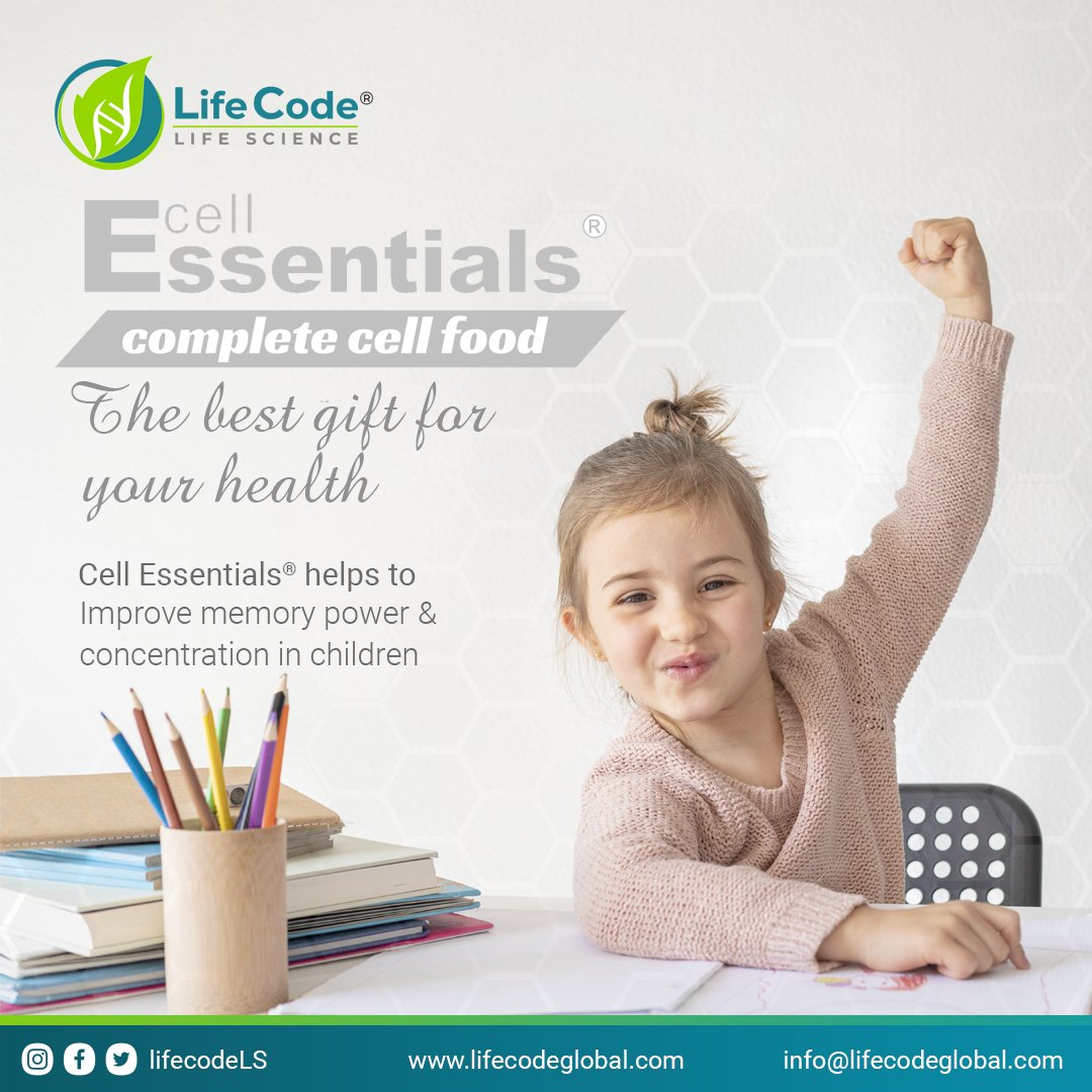 LifeCodeLS's tweet image. Cell Essentials® helps to 
Improve memory power &amp;amp; concentration in children
Read more bit.ly/3DWV75B

#healthykids #kids #health #healthyfood #healthylifestyle #healthyliving #momlife #healthy #activekids #nutrition #parenting #healthymom #healthykidsfood #kidsfood